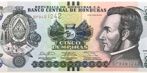 5 Lempiras Banknote