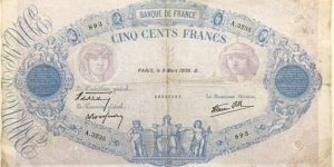 500 Francs Banknote