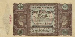 GERMANY 2,000,000 Mark 1923 Banknote