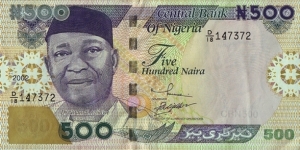 Nigeria 2002 500 Naira. Banknote