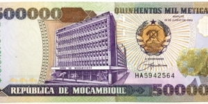 500.000 Meticais Banknote