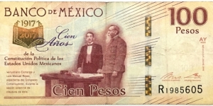 100 pesos (Centennial of Enactment of the Mexican Constitution) Banknote