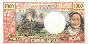 1000 Francs (Tahiti 1977) Banknote