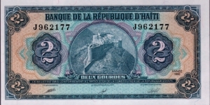 P-254 2 Gourdes Banknote