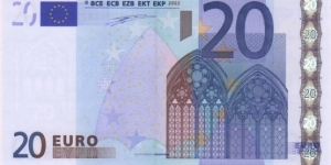 P-3x 20 Euro Banknote