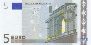 P-8t 5 Euro (Trichet) Banknote