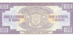 Banknote from Burundi