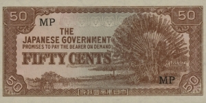 Malaya - Japanese Government 50 Cents Banknote