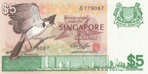 Singapore 5$ 1976 Banknote