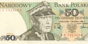 Poland 50 zlotych 1988 Banknote