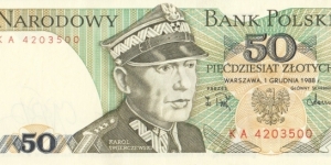 Poland 50 zlotych 1988 Banknote