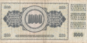 Banknote from Yugoslavia