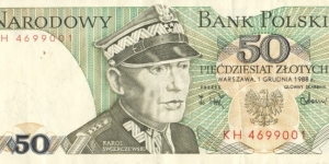 Poland 50 zlotych 1988 Banknote