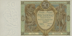 Poland 50 Złotych 1929 Banknote
