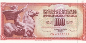 Yugoslavia 100 dinara 1986 Banknote