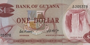 Guyana 1 Dollar (1966-1992) Banknote