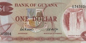 Guyana 1 Dollar
(1966-1992) Banknote