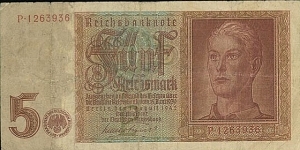 5 Reichsmark Banknote