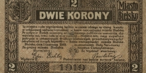 2 Korony - Bielsko/Bielitz Banknote