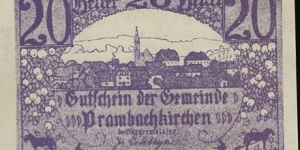 20 Heller - Prambachkirchen Banknote