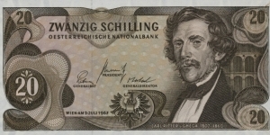 20 Schilling - Carl von Ghega Banknote