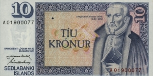 10 Krónur Banknote