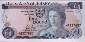 P-11b Jersey One Pound Banknote