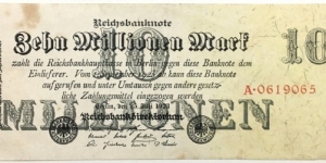 10.000.000 Mark (Weimar Republic 1923)  Banknote