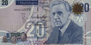 Northern Ireland £20 - Henry Ferguson Banknote