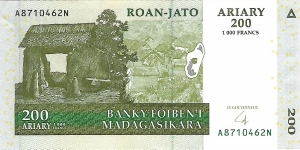 MADAGASCAR 200 Ariary
2004 Banknote