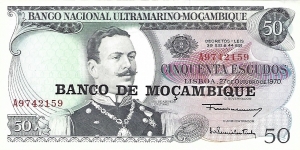 MOZAMBIQUE 50 Escudos
1976 Banknote