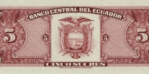 Banknote from Ecuador