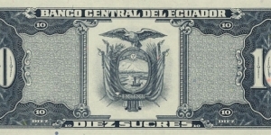 Banknote from Ecuador