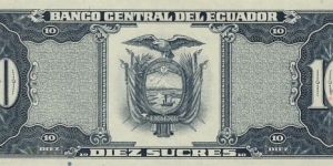 Banknote from Ecuador