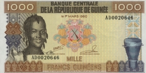 1000 Francs Banknote