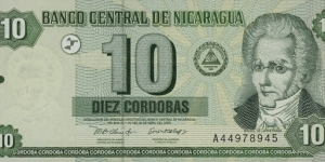 10 Cordobas Banknote