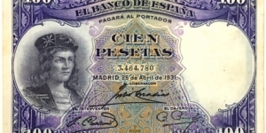 100 Pesetas Banknote