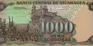 Banknote from Nicaragua