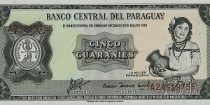 5 Guaranies Banknote