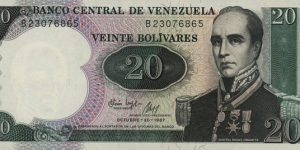 20 Bolivares Banknote