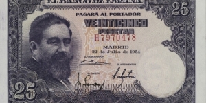 25 Pesetas Banknote