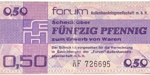 50 Pfennigs (Foreign Exchange Certificate / East Germany 1979) Banknote