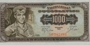 1000 Dinara Banknote