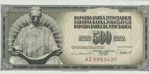 500 Dinara - Tesla Banknote