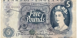 5 Pounds Sterling Banknote