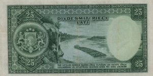 Banknote from Latvia