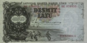 10 Latu Banknote