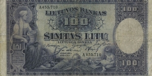 100 Litu Banknote