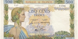 500 Francs Banknote