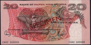 20 Kina Specimen note Banknote